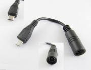 DC-microUSB adapter kábel 10cm, DC-microUSB adapter kábel 10cm